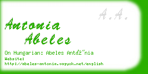 antonia abeles business card
